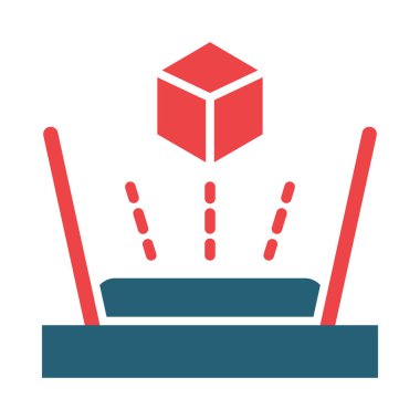 Kişisel ve ticari kullanım için Hologram Vektör Sembolü İki Renk Simgesi