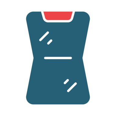 Kişisel ve ticari kullanım için Katlanabilir Telefon Vektörü Kabartması İki Renk Simgesi