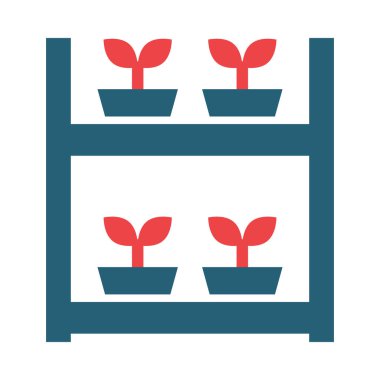 Kişisel ve ticari kullanım için Dikey Tarım Vektörü Sembolü İki Renk Simgesi