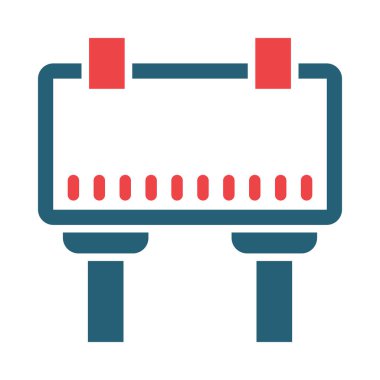 Kişisel ve ticari kullanım için reklam panosu vektörü sembolü iki renk simgesi