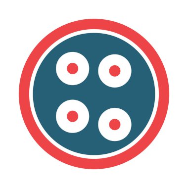 Kök Hücreler Vektör Kabartması Kişisel ve Ticari Kullanım İçin İki Renk Simgesi