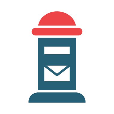 Kişisel ve Ticari Kullanım İçin Posta Kutusu Vektörü Kabartması İki Renk Simgesi