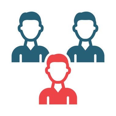 Kişisel ve ticari kullanım için Gençlik Vektörü Kabartması İki Renk Simgesi