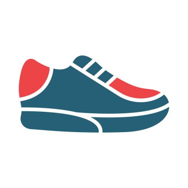Kişisel ve ticari kullanım için Sneakers Vektör Sembolü İki Renk Simgesi