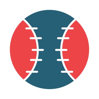 Kişisel ve ticari kullanım için Beyzbol Vektörü Sembolü İki Renk Simgesi