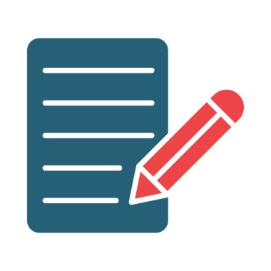 Kişisel ve ticari kullanım için Notlar Vektör Kabartma İki Renk Simgesi