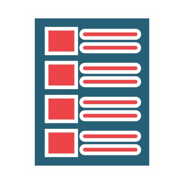 Kişisel ve ticari kullanım için Sınav Vektörü Kabartması İki Renk Simgesi