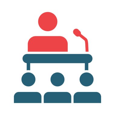 Kişisel ve ticari kullanım için Seminer Vektörü Sembolü İki Renk Simgesi