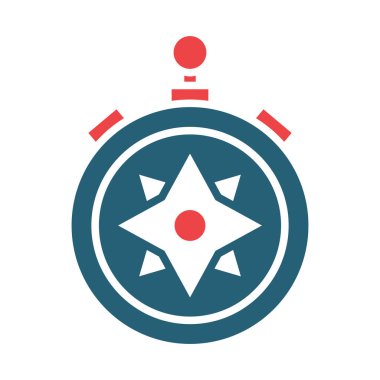 Kişisel ve ticari kullanım için pusula vektörü sembolü iki renk simgesi