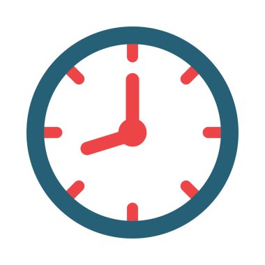 Kişisel ve ticari kullanım için Saat Vektörü Kabartması İki Renk Simgesi