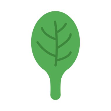 Kişisel ve ticari kullanım için Ispanak Yaprak Vektörü Düz Simgesi