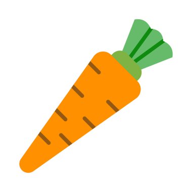 Kişisel ve ticari kullanım için Havuç Vektörü Düz Simgesi