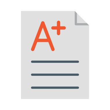 Kişisel ve ticari kullanım için Not Vektörü Düz Simgesi