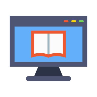 Kişisel ve Ticari Kullanım için Ebook Vektör Düz Simgesi