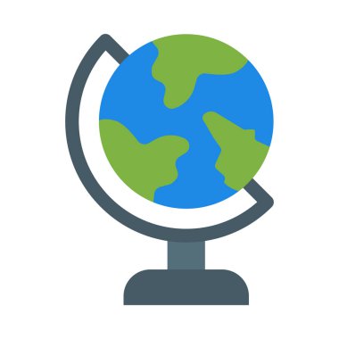 Kişisel ve Ticari Kullanım İçin Coğrafya Vektörü Düz Simgesi