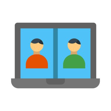 Kişisel ve Ticari Kullanım için Video Çağrısı Vektör Düz Simgesi