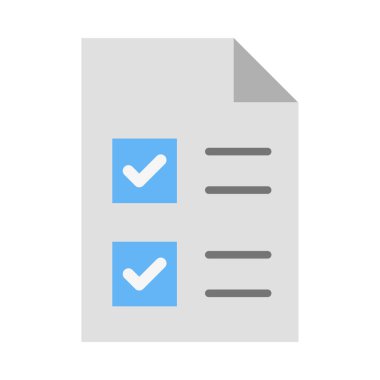 Kişisel ve Ticari Kullanım için Belge Vektörü Düz Simgesi