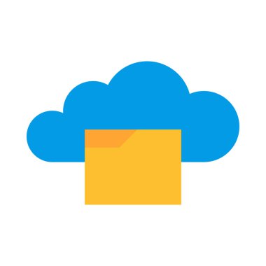 Kişisel ve ticari kullanım için Bulut Veri Vektörü Düz Simgesi