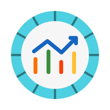 Kişisel ve Ticari Kullanım İçin Piyasa Eğilimleri Vektör Düz Simgesi