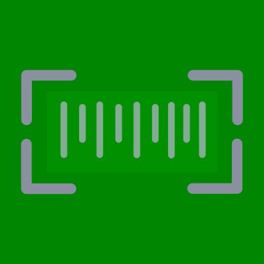 Kişisel ve Ticari Kullanım İçin Barkod Vektörü Düz Simgesi