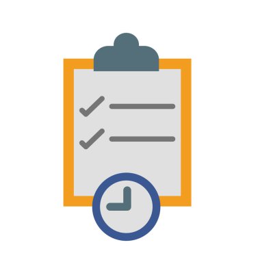 Kişisel ve ticari kullanım için Bekleme Listesi Vektör Düz Simgesi