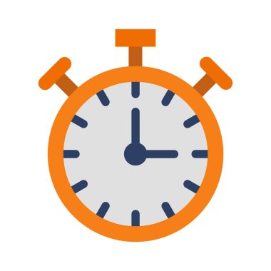 Kişisel ve Ticari Kullanım İçin Stopwatch Vektör Düz Simgesi