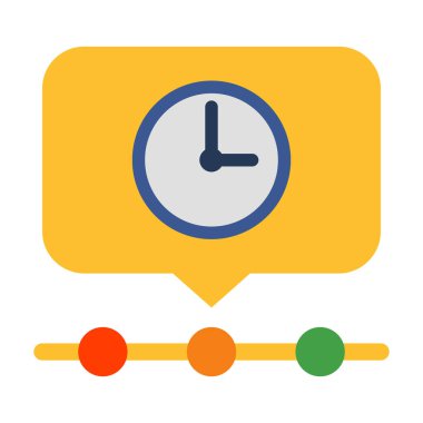 Kişisel ve ticari kullanım için Zaman Çizgisi Vektörü Düz Simgesi