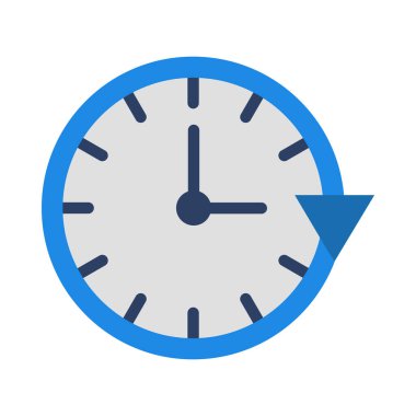 Kişisel ve Ticari Kullanım için Saat Yönünde Vektör Düz Simgesi