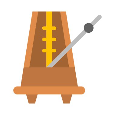 Kişisel ve ticari kullanım için Metronom Vektör Düz Simgesi