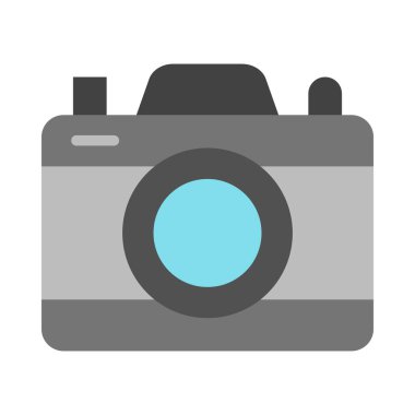 Kişisel ve Ticari Kullanım için Kamera Vektörü Düz Simgesi