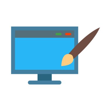 Kişisel ve ticari kullanım için Web Sitesi Tasarım Vektörü Düz Simgesi