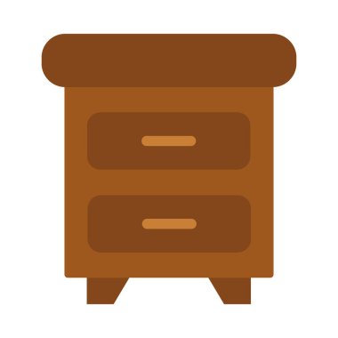 Kişisel ve ticari kullanım için Yan Masa Vektörü Düz Simgesi