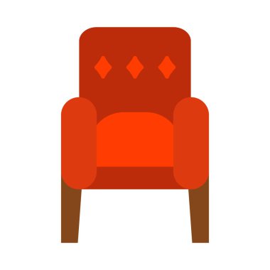 Kişisel ve ticari kullanım için Koltuk Koltuğu Vektörü Düz Simgesi