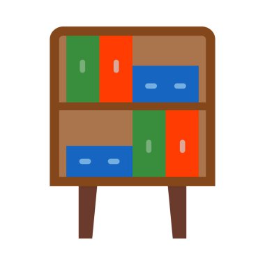 Kitap Rafları Kişisel ve Ticari Kullanım İçin Düz Simge