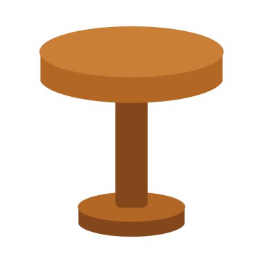 Kişisel ve ticari kullanım için Yuvarlak Masa Vektörü Düz Simgesi