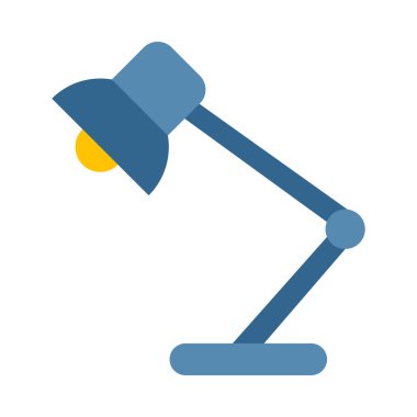 Kişisel ve Ticari Kullanım İçin Masa Lambası Vektörü Düz Simgesi