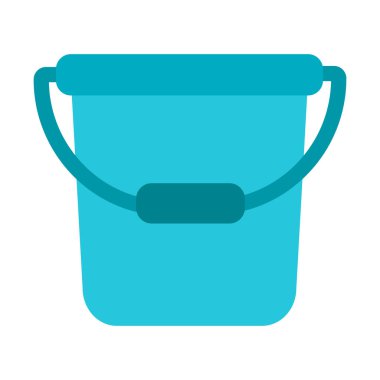 Kişisel ve ticari kullanım için Su Kovası Vektörü Düz Simgesi