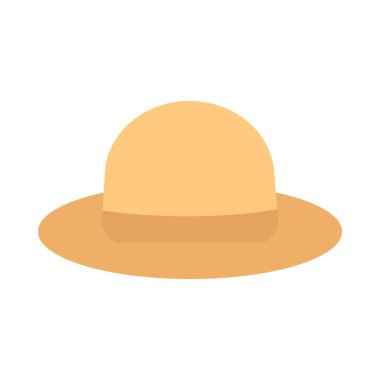 Kişisel ve Ticari Kullanım için Beyaz Şapkalı Vektör Düz Simgesi