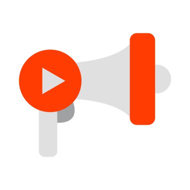 Kişisel ve Ticari Kullanım için Video Pazarlama Vektörü Düz Simgesi