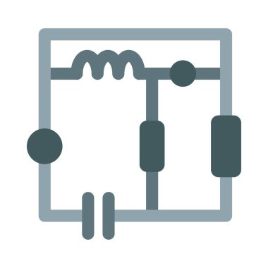 Kişisel ve ticari kullanım için Elektronik Devre Vektörü Düz Simgesi
