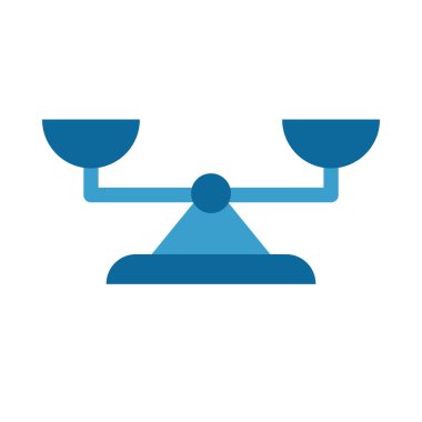 Kişisel ve Ticari Kullanım İçin Denge Vektörü Düz Simgesi