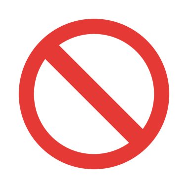 Kişisel ve Ticari Kullanım İçin Yasak İşaret Vektörü Düz Simgesi