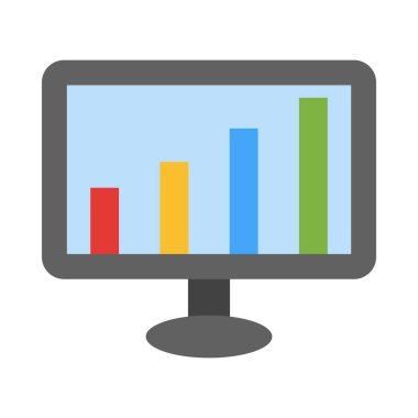 Kişisel ve Ticari Kullanım için Çizelge Vektörü Düz Simgesi