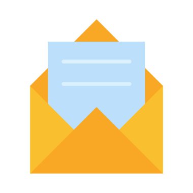 Kişisel ve Ticari Kullanım İçin Posta Vektörü Düz Simgesi