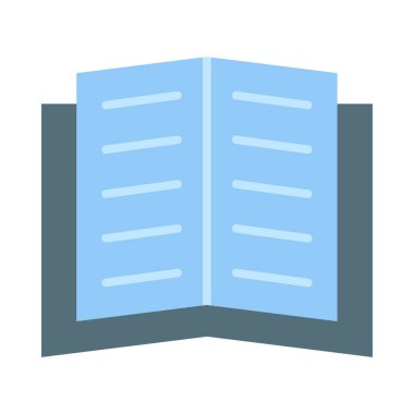 Kişisel ve ticari kullanım için Kitap Vektörü Düz Simgesi