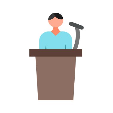 Kişisel ve Ticari Kullanım İçin Konuşma Vektörü Düz Simgesi