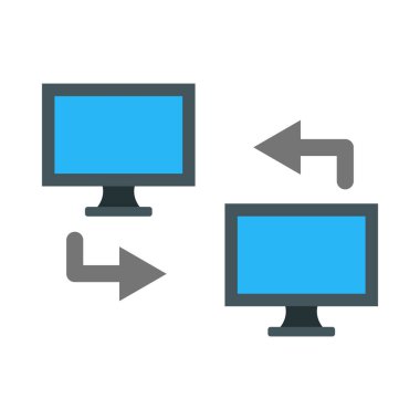 Kişisel ve ticari kullanım için Uzaktan Erişim Vektörü Düz Simgesi