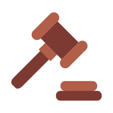 Kişisel ve Ticari Kullanım İçin Hukuk Vektörü Düz Simgesi