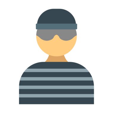 Kişisel ve Ticari Kullanım için Kriminal Vektör Düz Simgesi