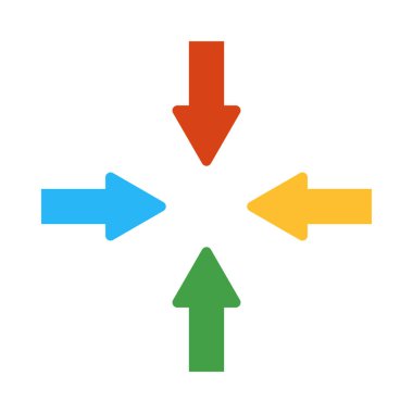 Kişisel ve ticari kullanım için Yön Okları Vektör Düz Simgesi